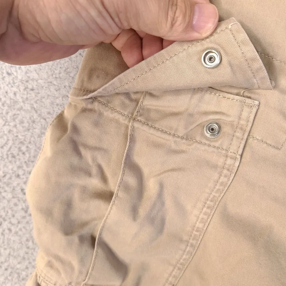 Levis Shorts Mens 37 Brown‎ Tan Cargo Pockets 100% Cotton Outdoor White Tab